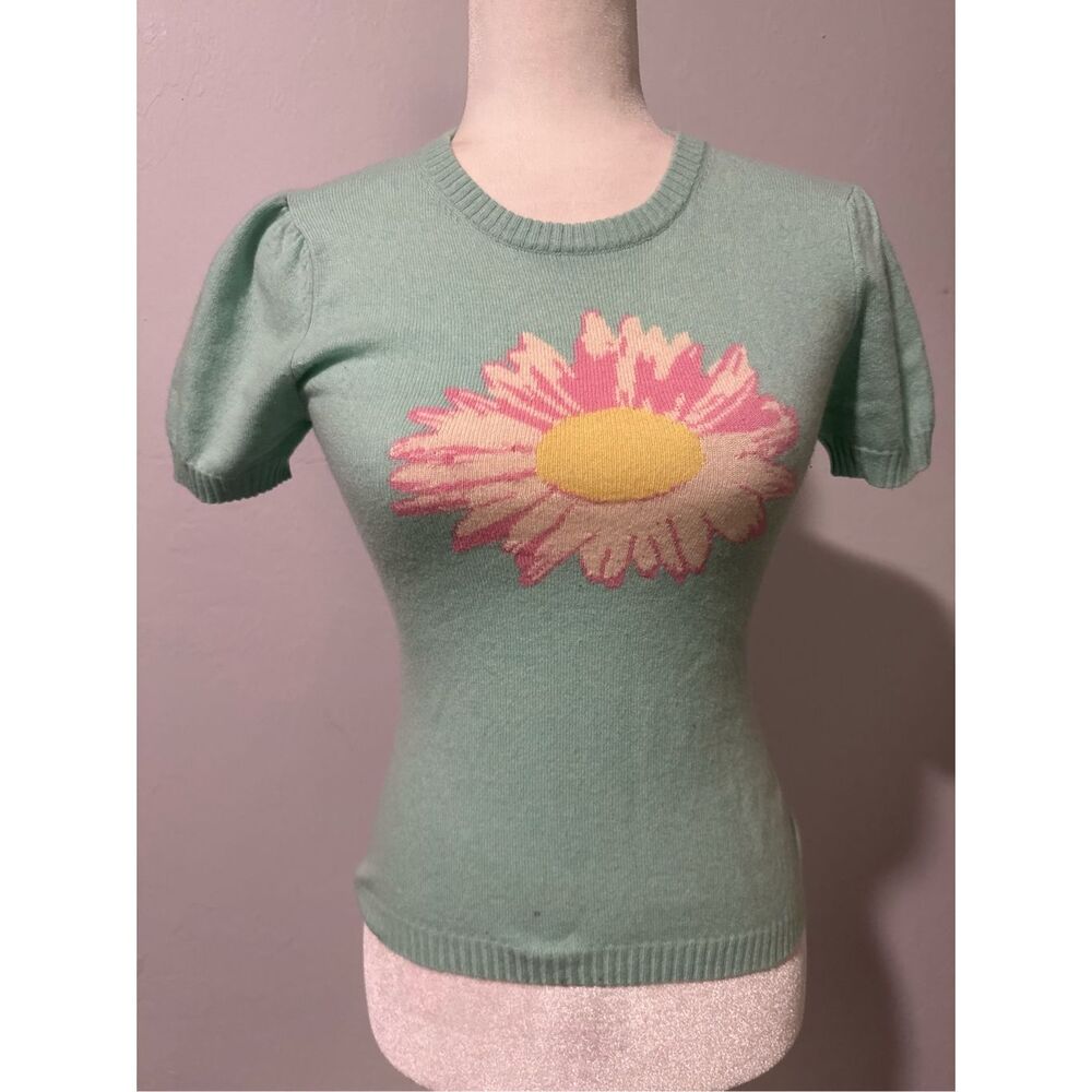 Cashmere flower Fitted Top S